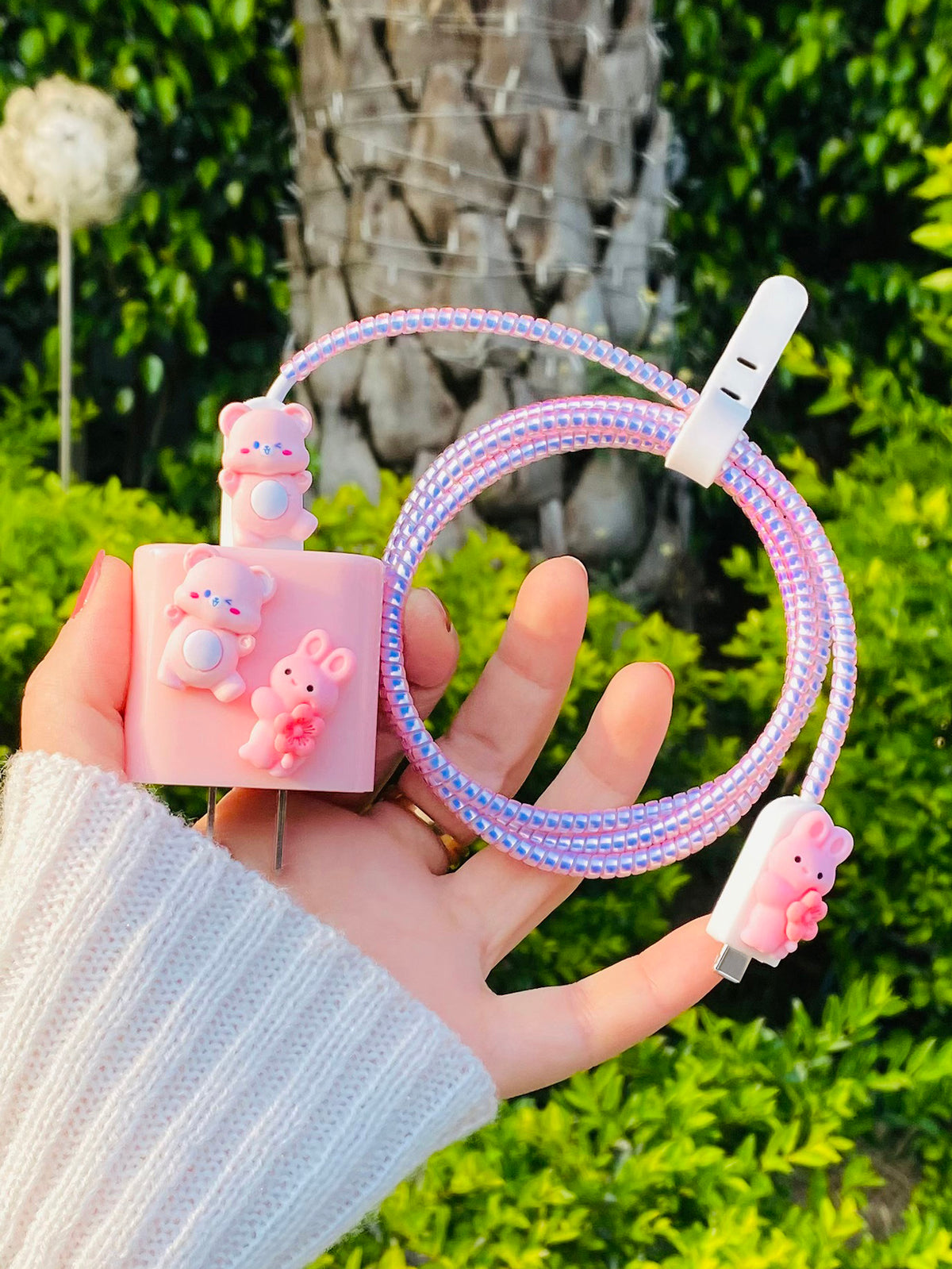 Charger cable cover cute protector