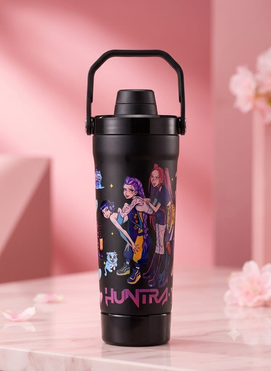 K-pop demon hunters black tumbler