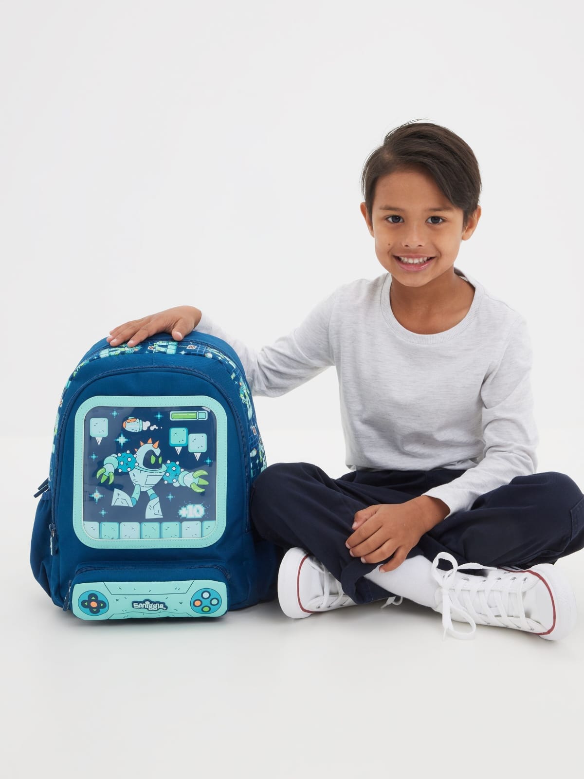 14 inch Blue Robotic themed Bag