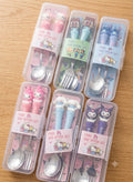 stainless steel fork and spoon set