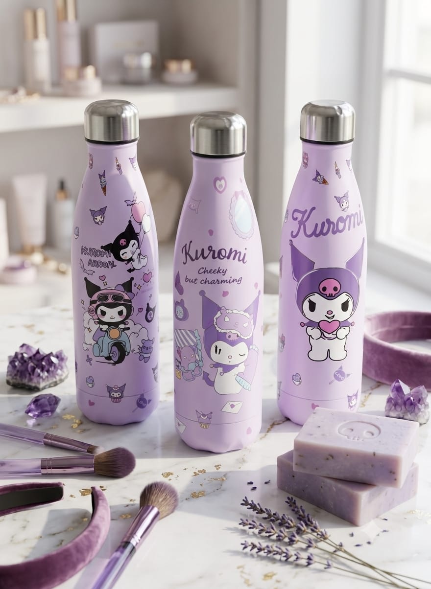 500ml Kids most favourite kuromi character hot and cool water bottles