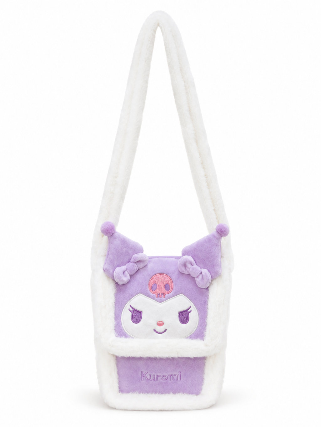 Plush kuromi fluffy crossbody bag