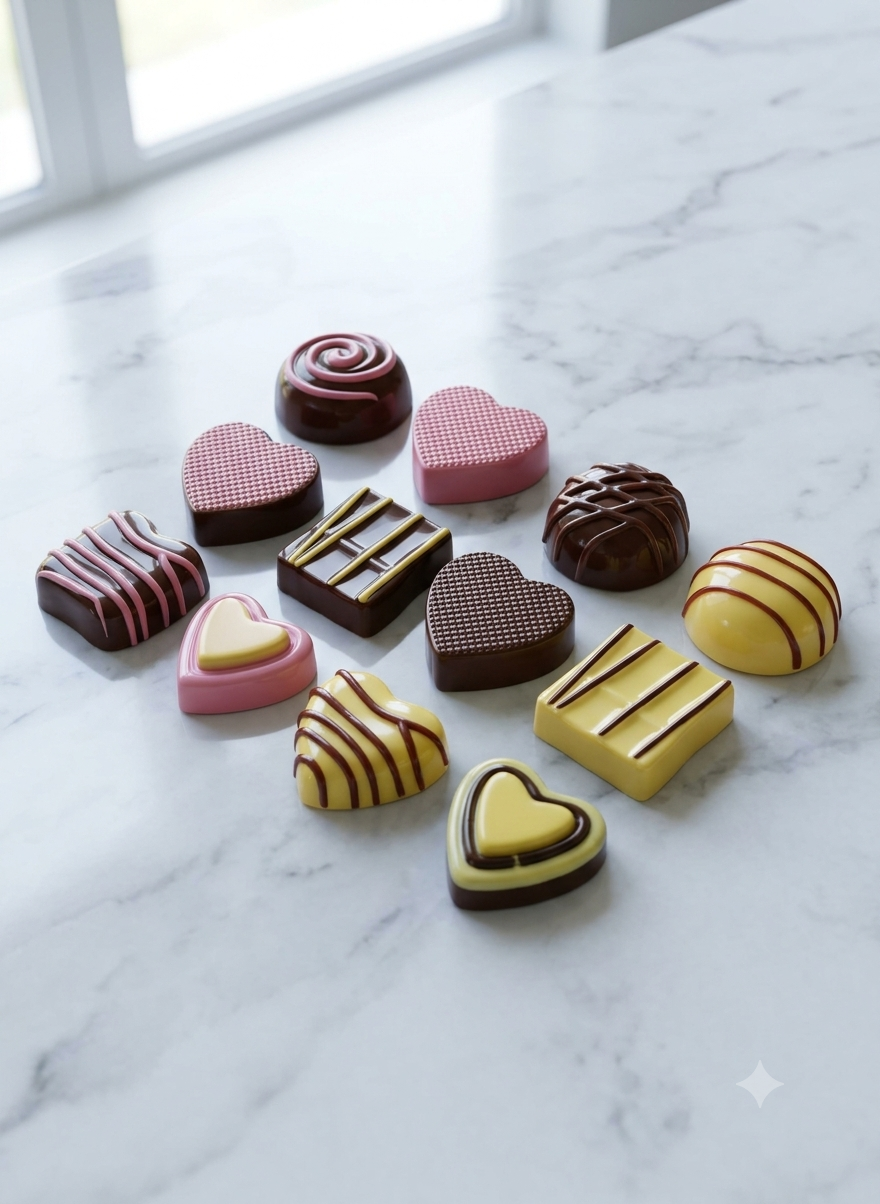 Chocolate shape lip balm gift set