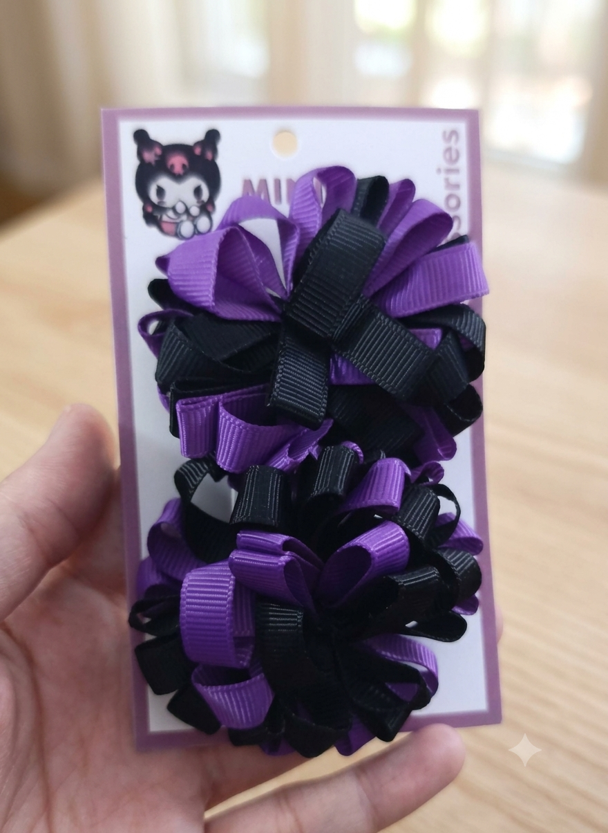Ribbon flowers clips