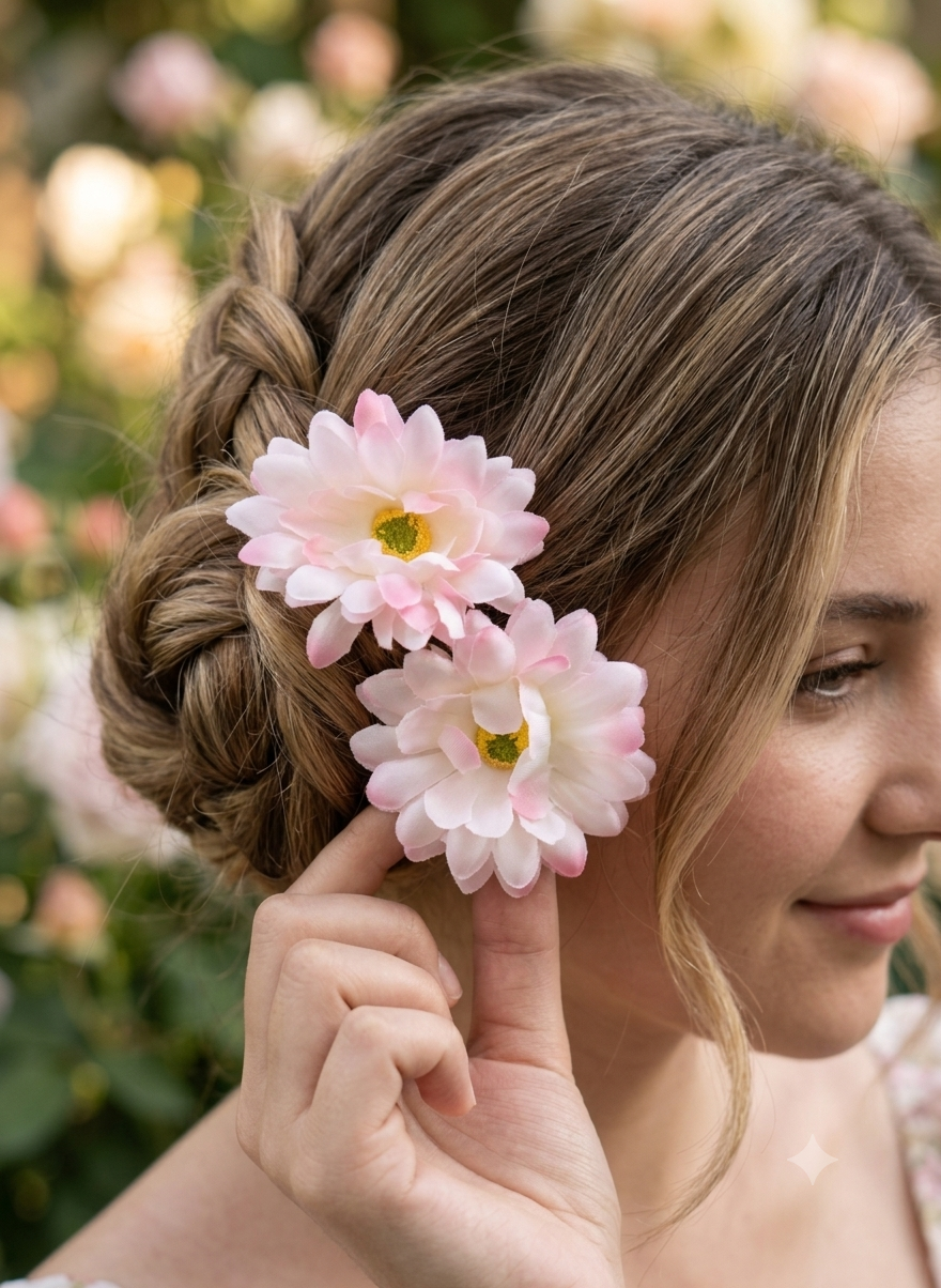 Pink flowers pins