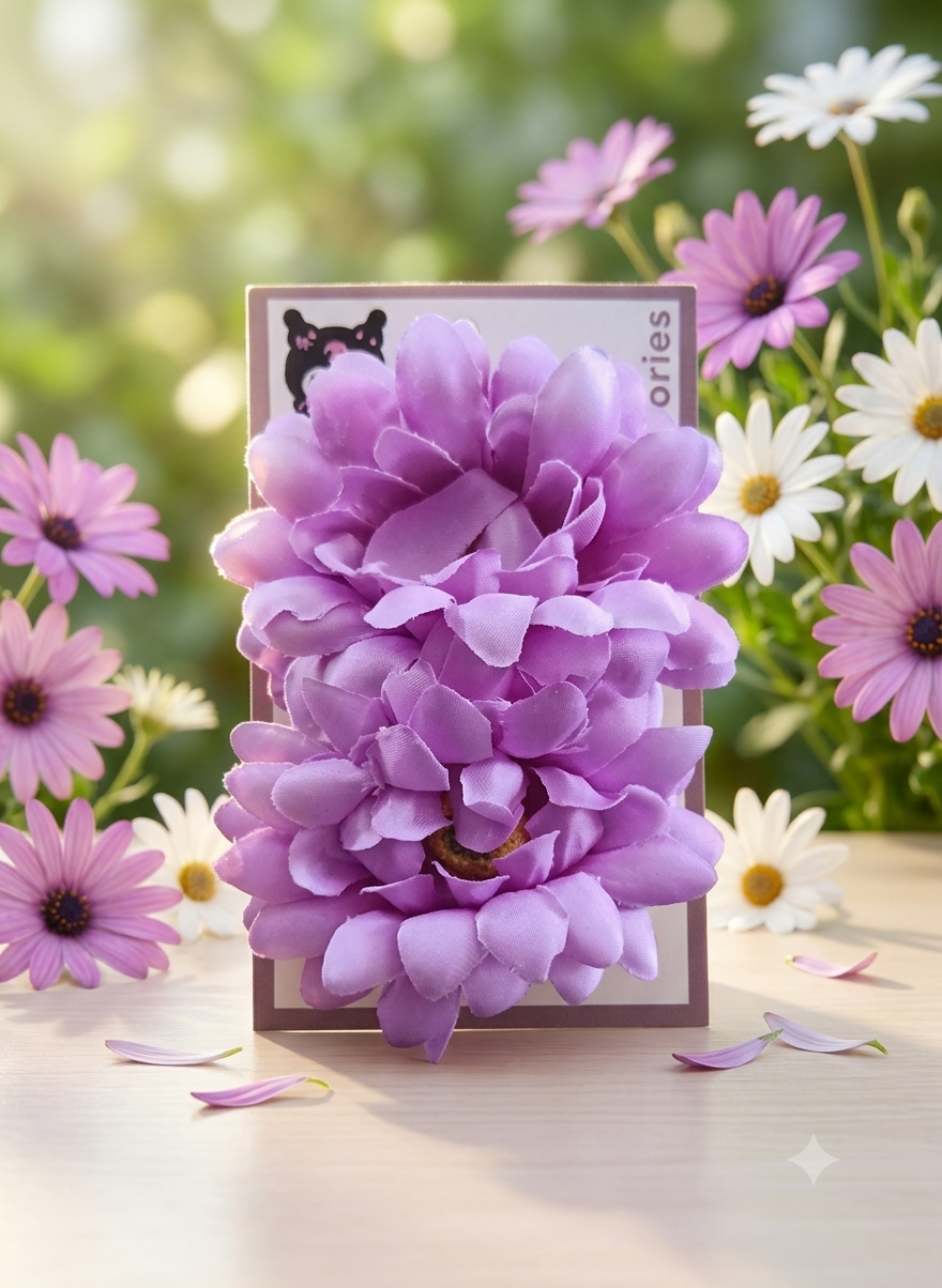 Purple flowers pins