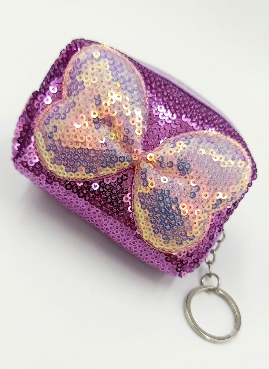 Sequence mini coins pouch key chain