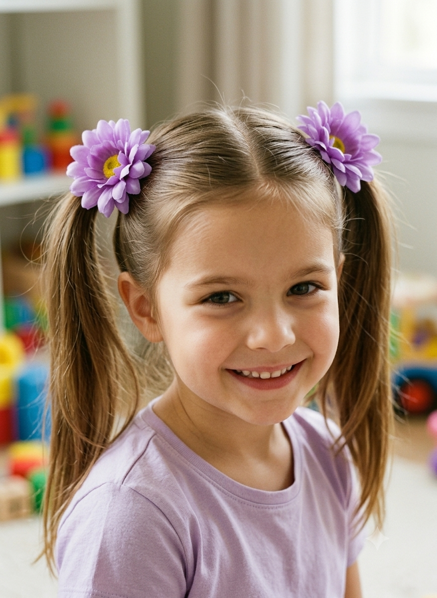 Purple flowers pins