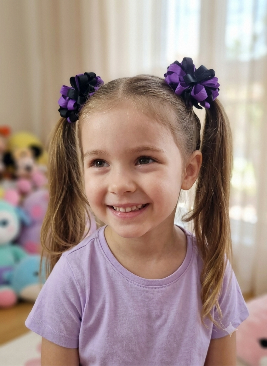Ribbon flowers clips
