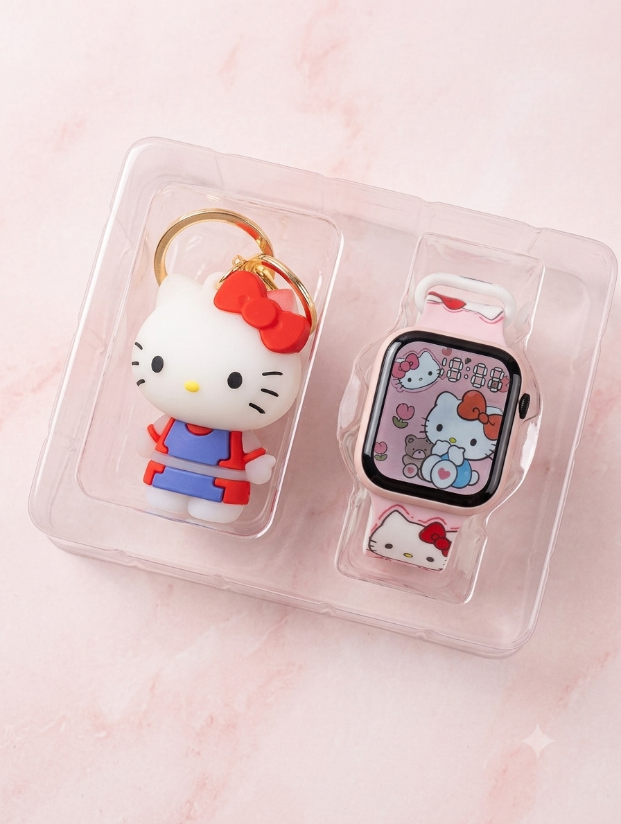 Watch and keychain combo pack