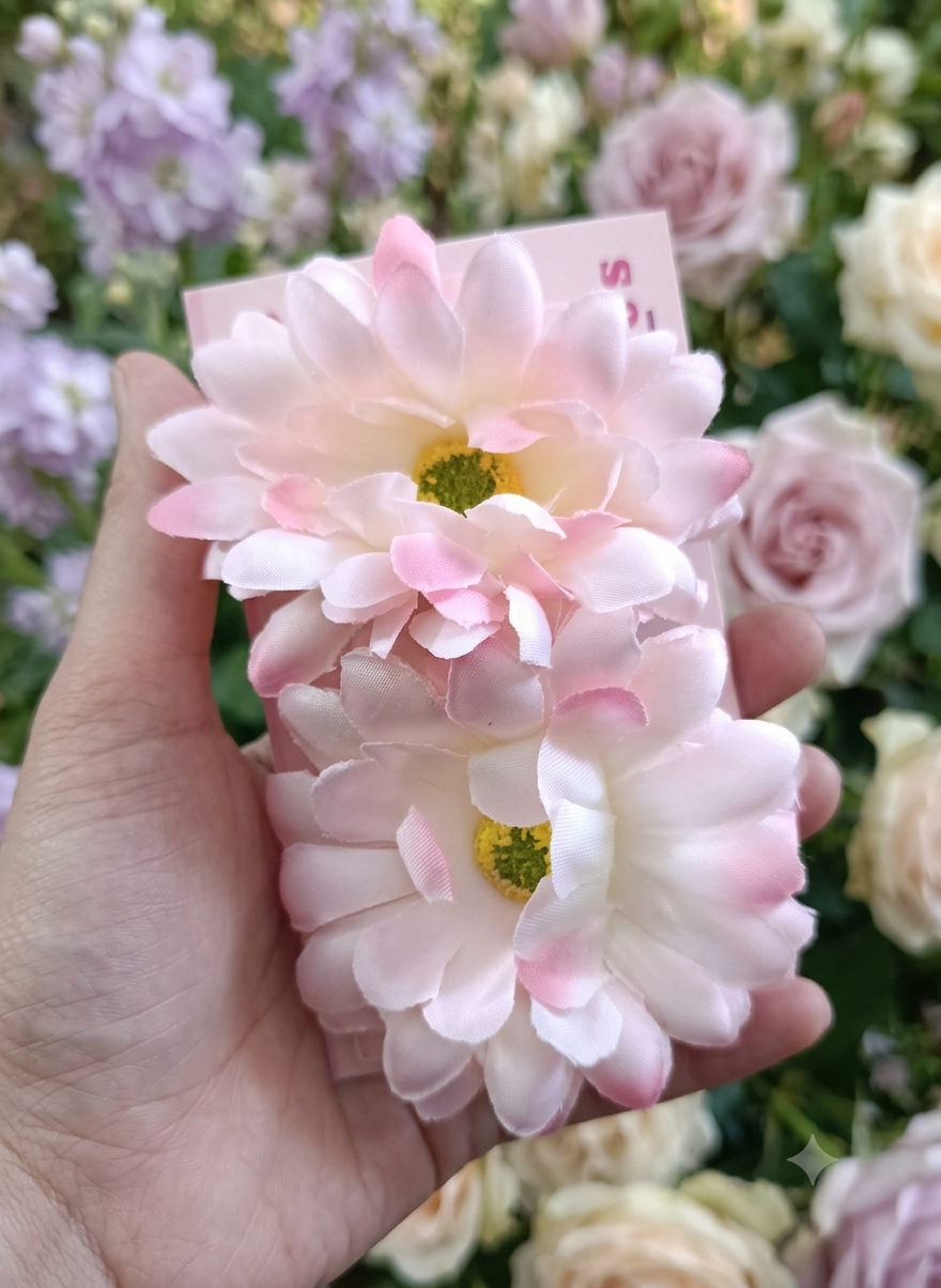 Pink flowers pins