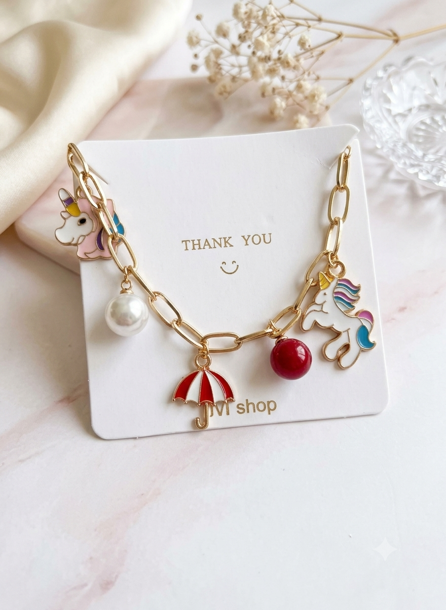 Unicorn charm bracelet