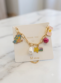 Butterfly hanging charm bracelet